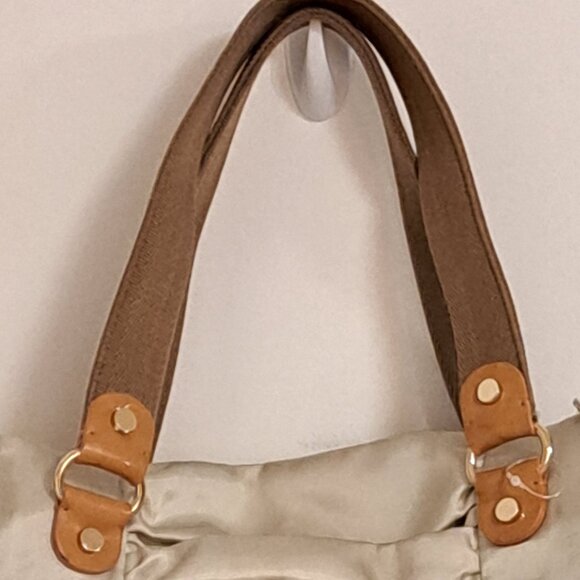 Vera Wang Buff Oversize Canvas Strap Oversize Fabric Bag WOT - Picture 3 of 8